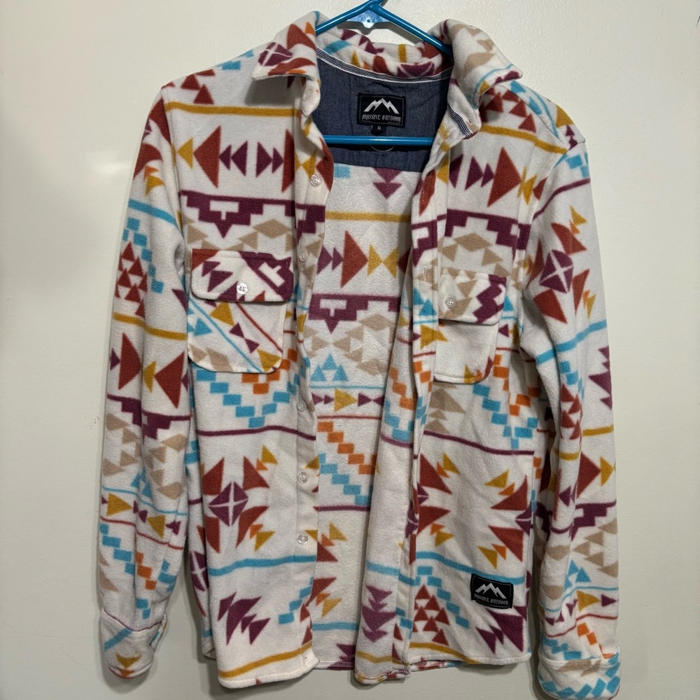 Patterned button up Jacket with Multicolor Design